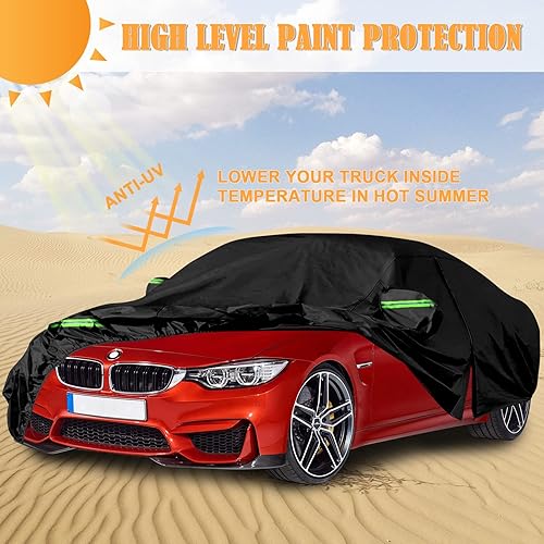 Miniatura 5 de Funda impermeable para automóvil compatible con BMW Serie 4 M4 428i 430i 435i 440i 2014 - 2022, 210T 6 capas para todo tipo de clima, con puerta de