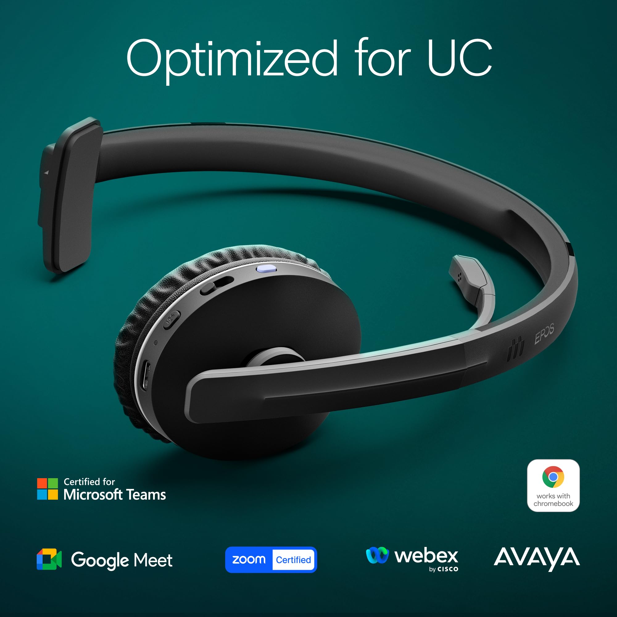 EPOS Adapt 231 On-Ear Singled Sided Bluetooth Headset with USB-C Dongle :  Amazon.sg: Electronics