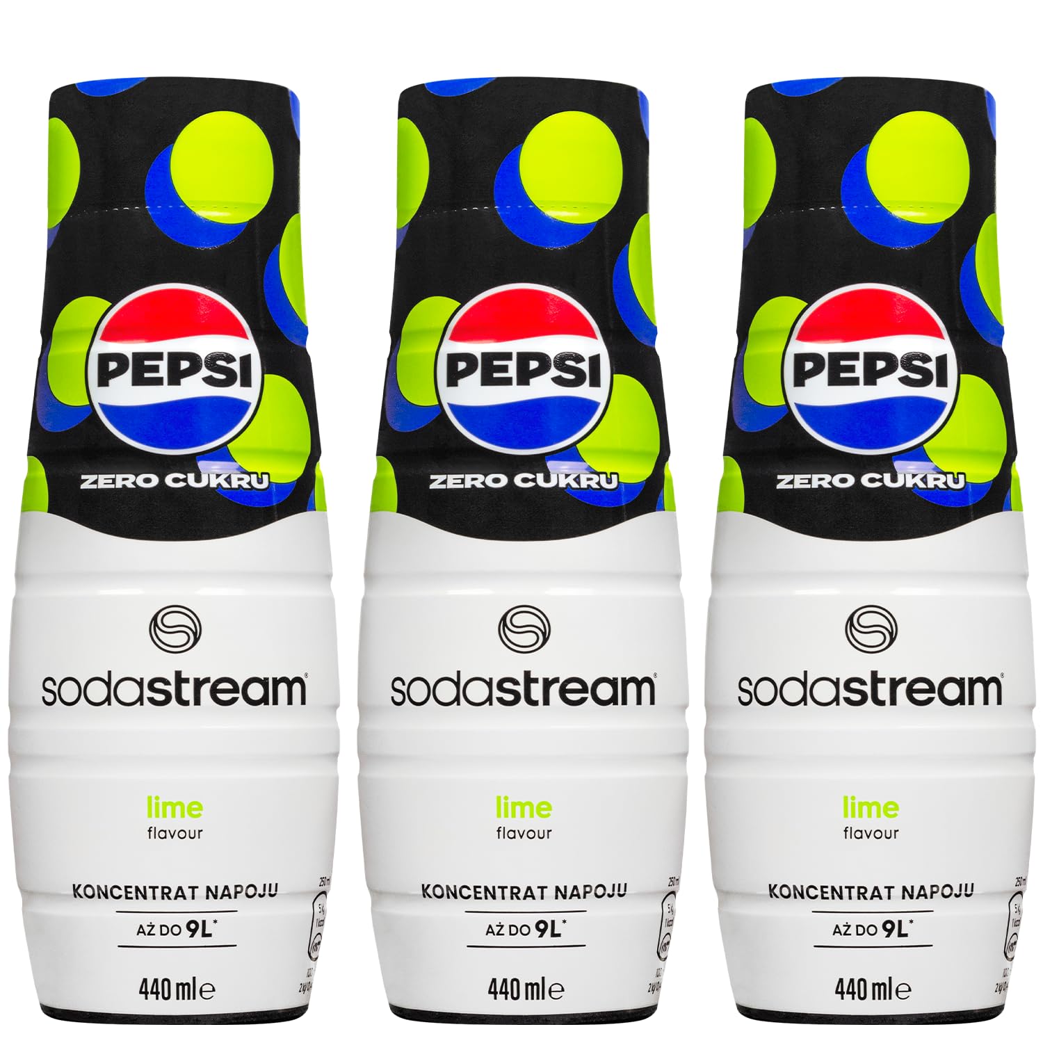 Sodastream 3x SYROP PEPSI MAX LIMONKA BEZ CUKRU KONCENTRAT DO SATURATORA