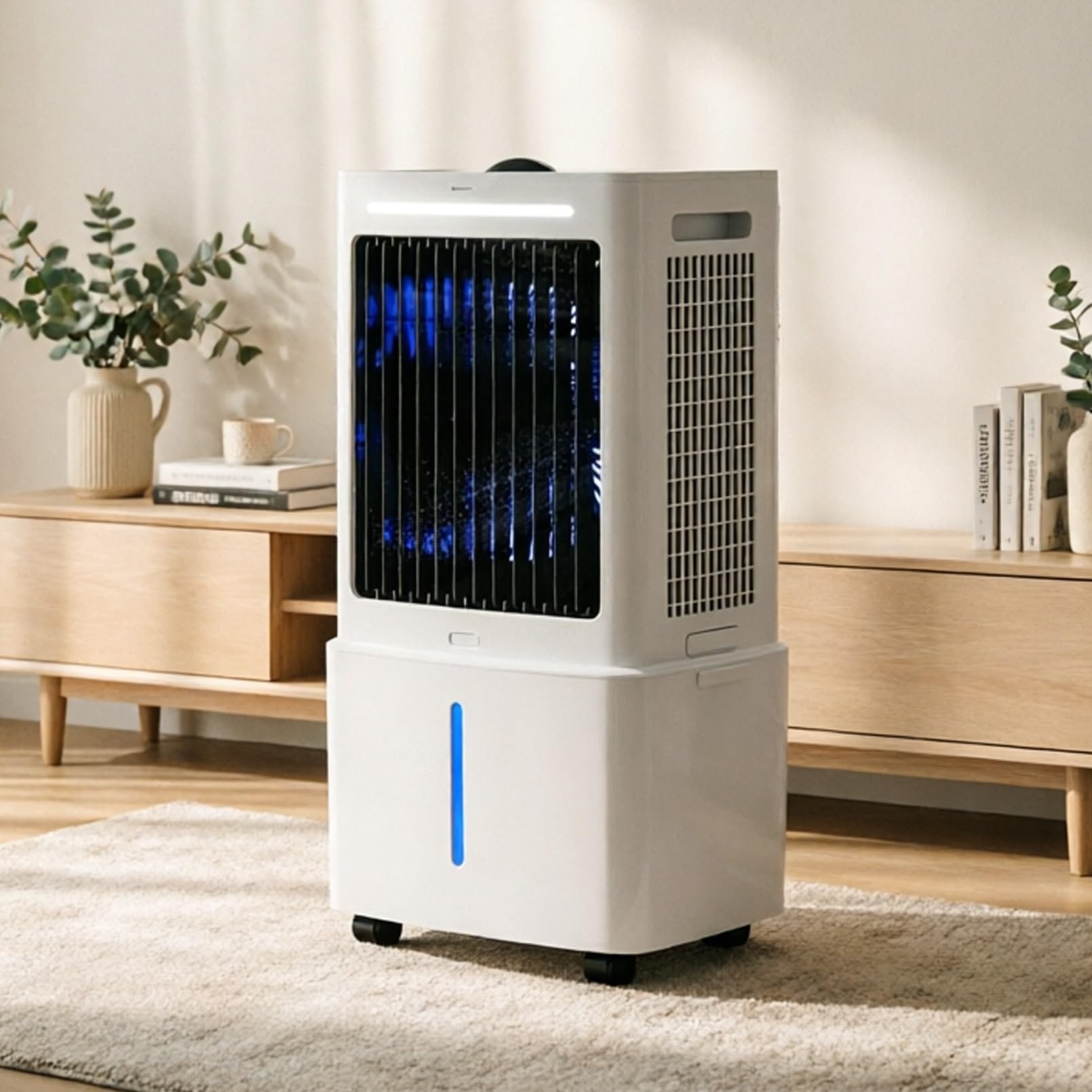 Lsoiup One Color Portable Air Conditioner 3-In-1 With 3 Speeds 120°Oscillating 12H Timer 25L Tank Evaporative Air Cooler With Remoter, Cooling Fan Humidifier For Home Office Bedroom
