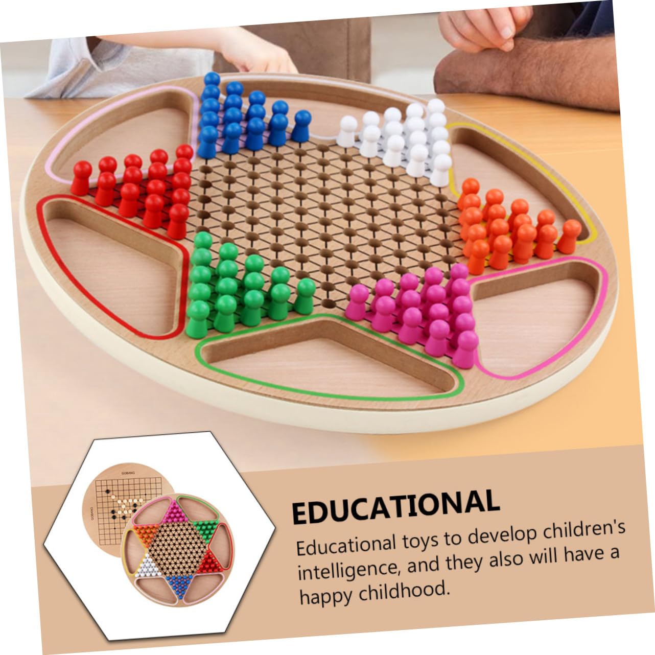 Uonlytech Gioco da Tavolo Educativo in Materiale Sintetico Marrone , Set Resistente e Non Facile da Rompere per Ragazzo Ragazza come Gioco da Scrivania
