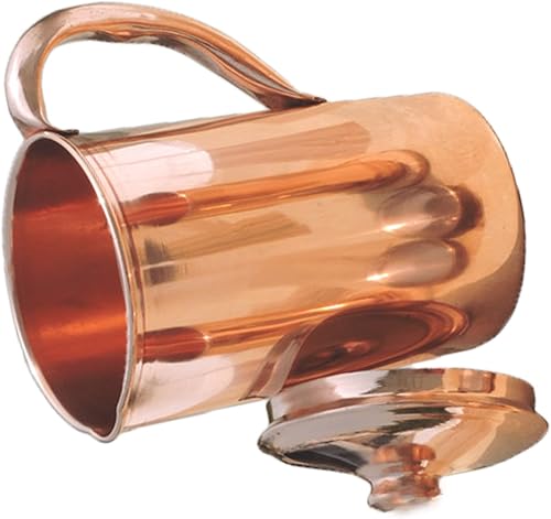 Miniatura 2 de Jarra de agua lisa de cobre puro  Jarra de cobre para beneficio de salud ayurveda acabado liso