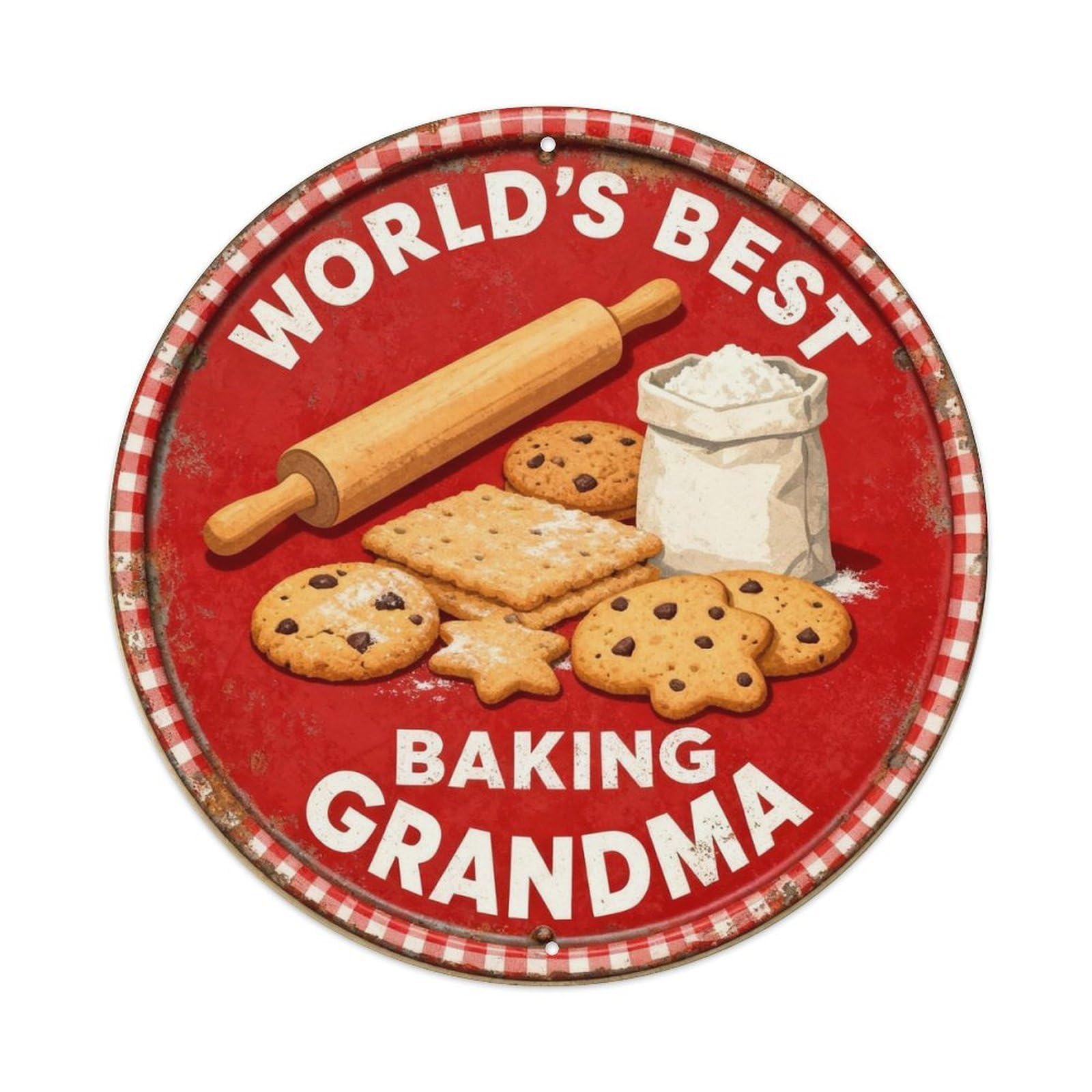 World's Best Baking Grandma Metal Tin Sign Plaque