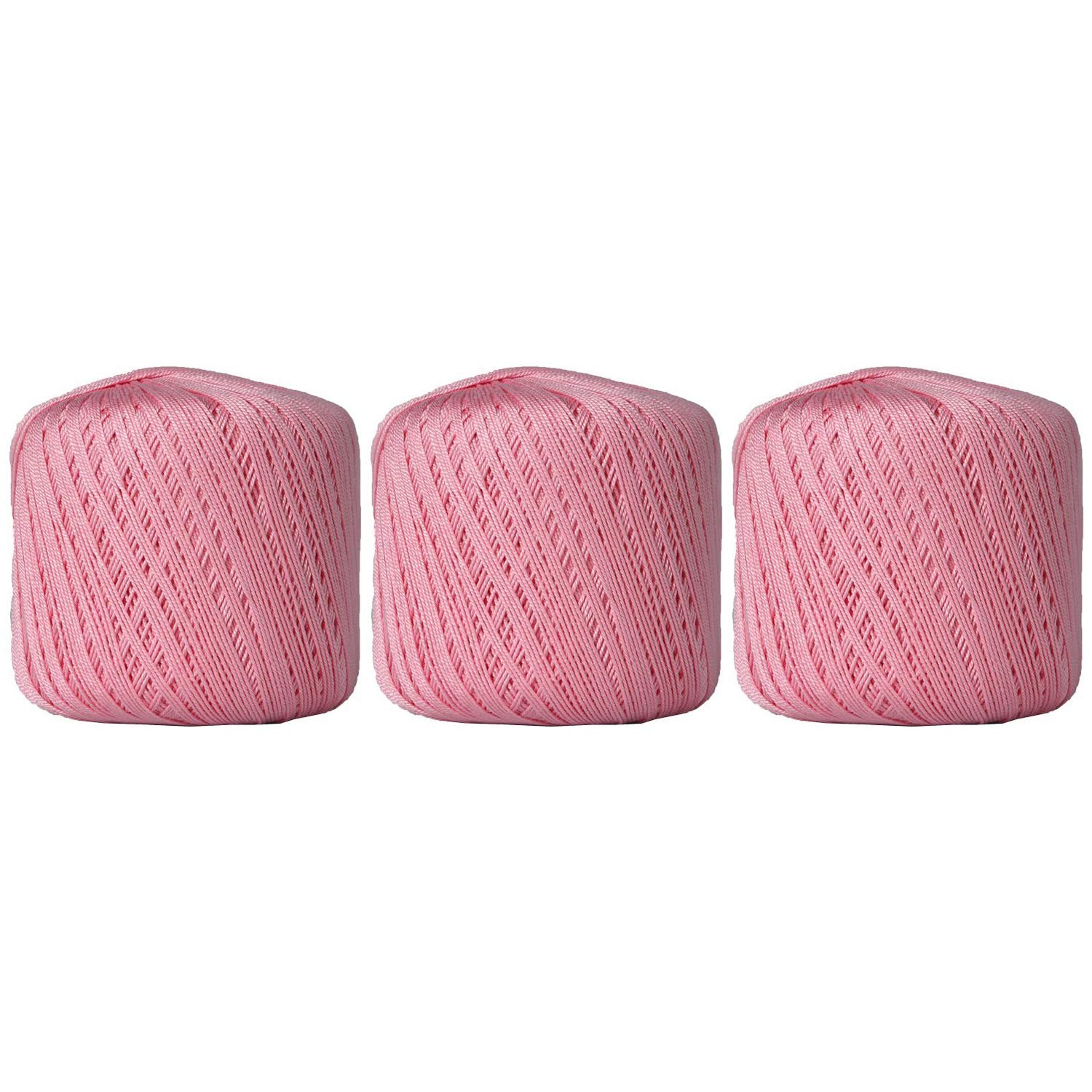 ThreadArt 100% Cotton Crochet Thread Size 10, 3 Ball Pack, Mauve 5