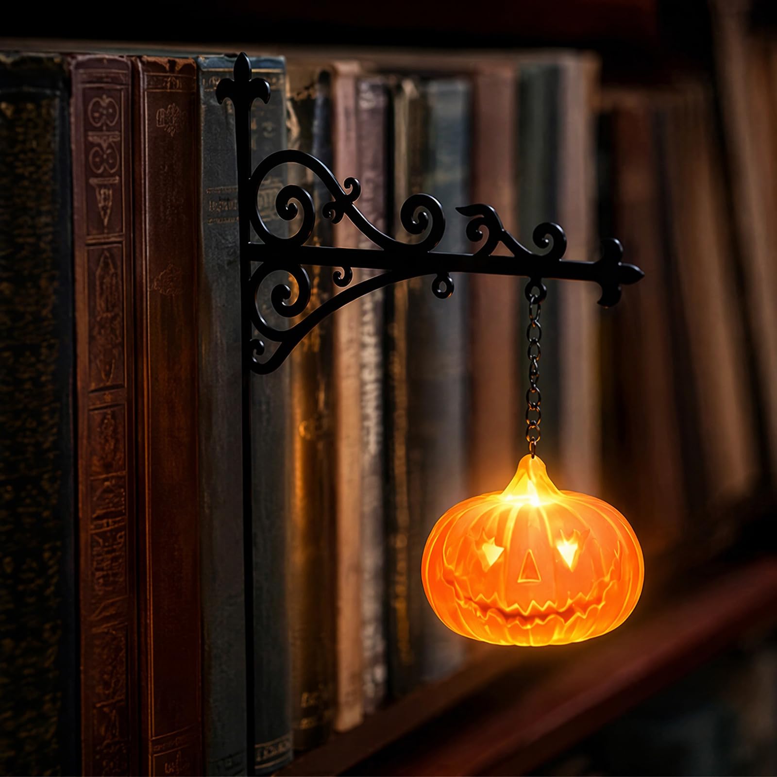 Vintage Library Bookshelf Lamp, LED Book Nook Light for Reading Corner
