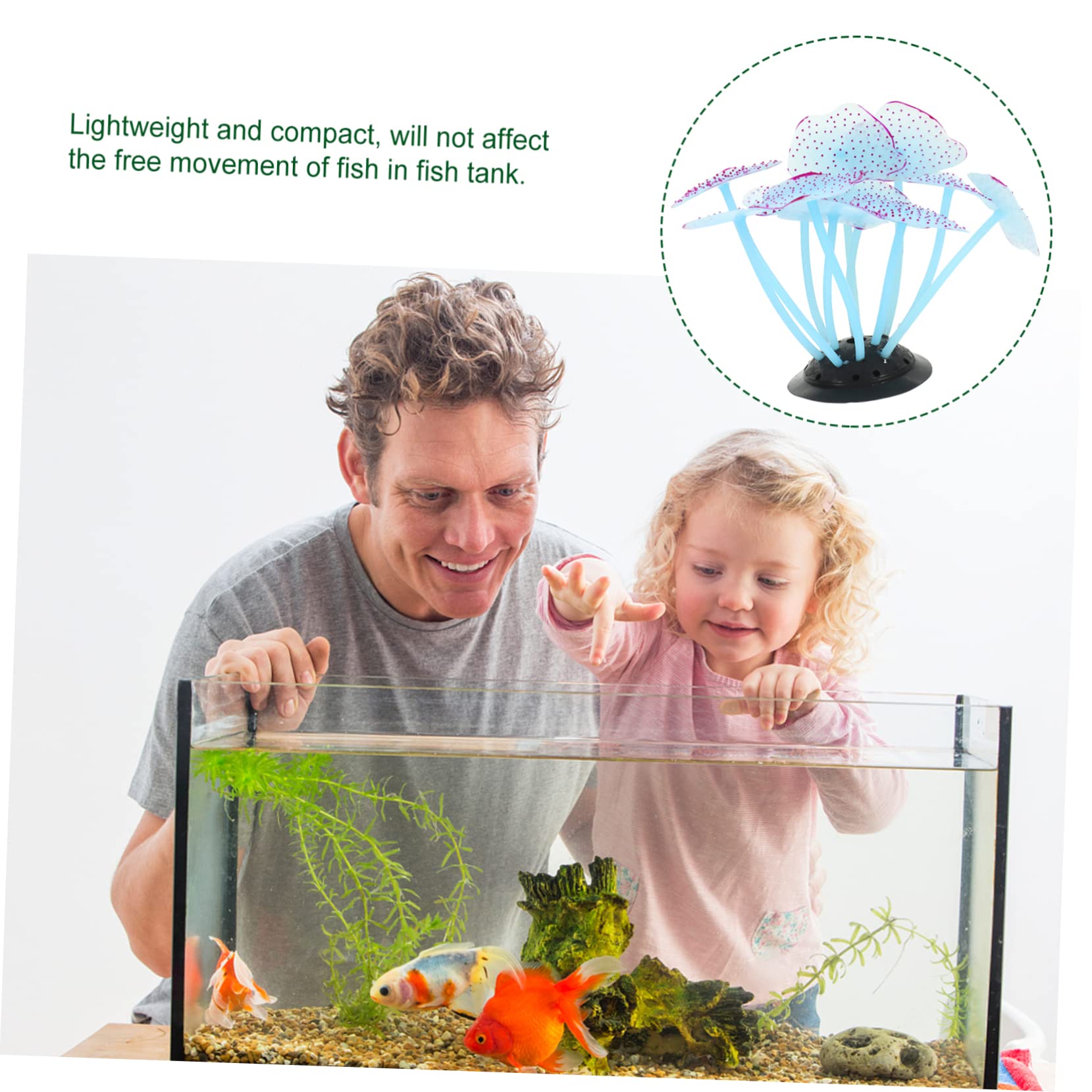 balacoo Lifelike Silicone Aquarium Decorations Marine Decors for Fish Tank Decor for Fish Aquarium
