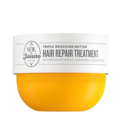 Mascarilla de tratamiento de reparación de cabello con mantequilla triple brasileña