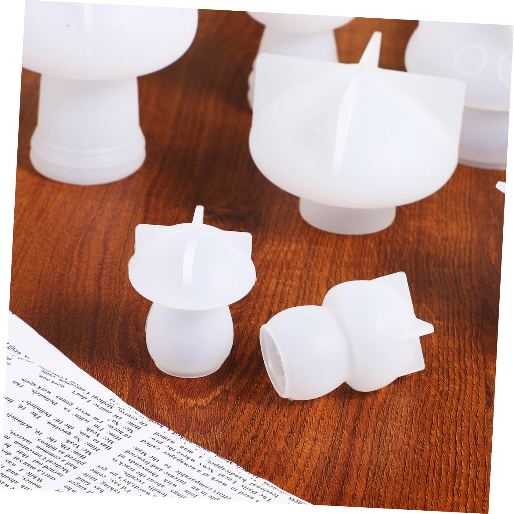 Juego de Moldes de Silicona Forma de Hongo, 10 Piezas | Manualidades de Resina Epoxi, Acabado Liso y Flexible, Durabilidad Excepcional para Mesa y Hogar