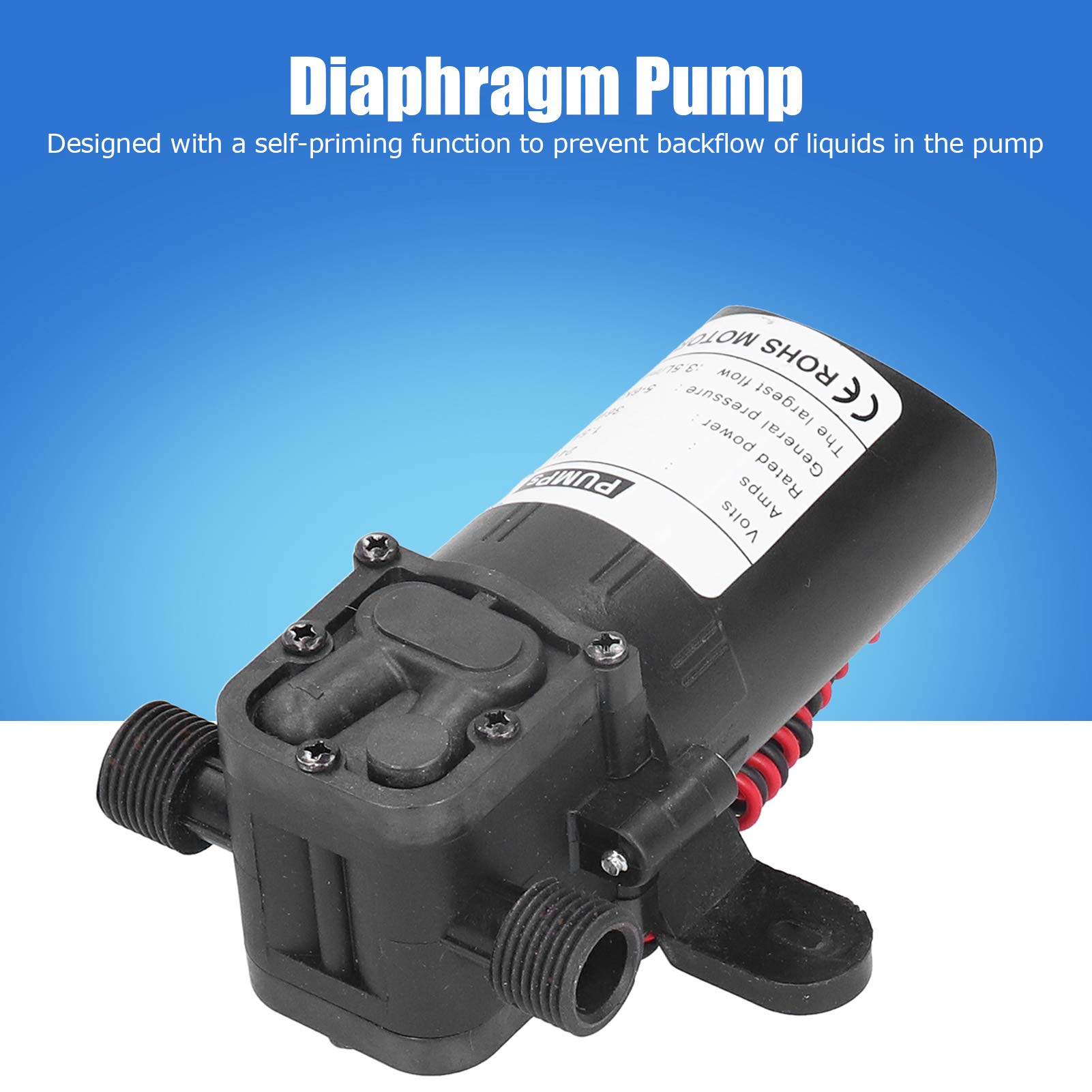 1/2inch Interface Pump DC24V 36W Water Diaphragm Pressure Pump Self Priming