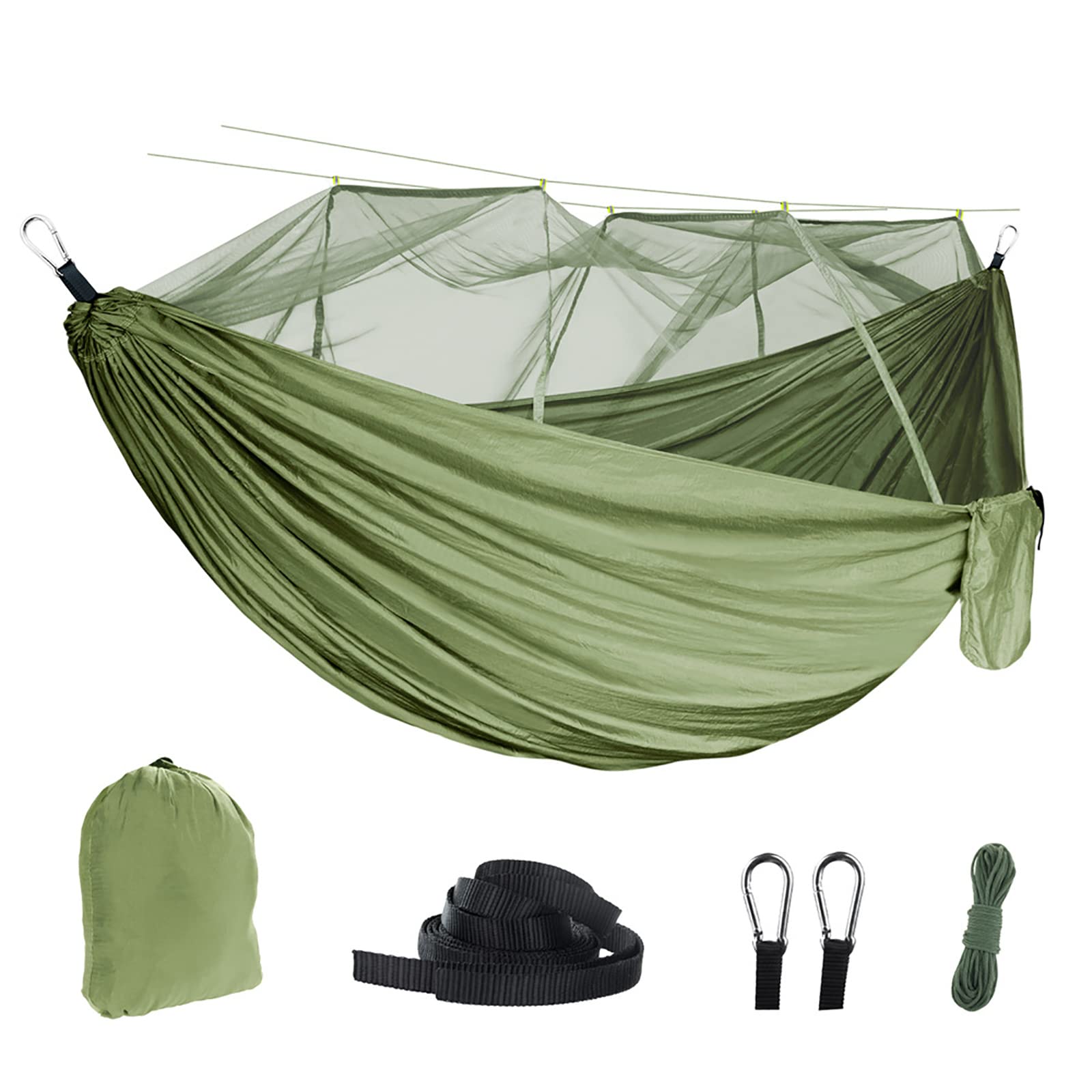 amaca da campeggio, Viaggio Campeggio capacità di carico 300 kg traspirante nylon da paracadute ad asciugatura rapida 275 x 140 cm