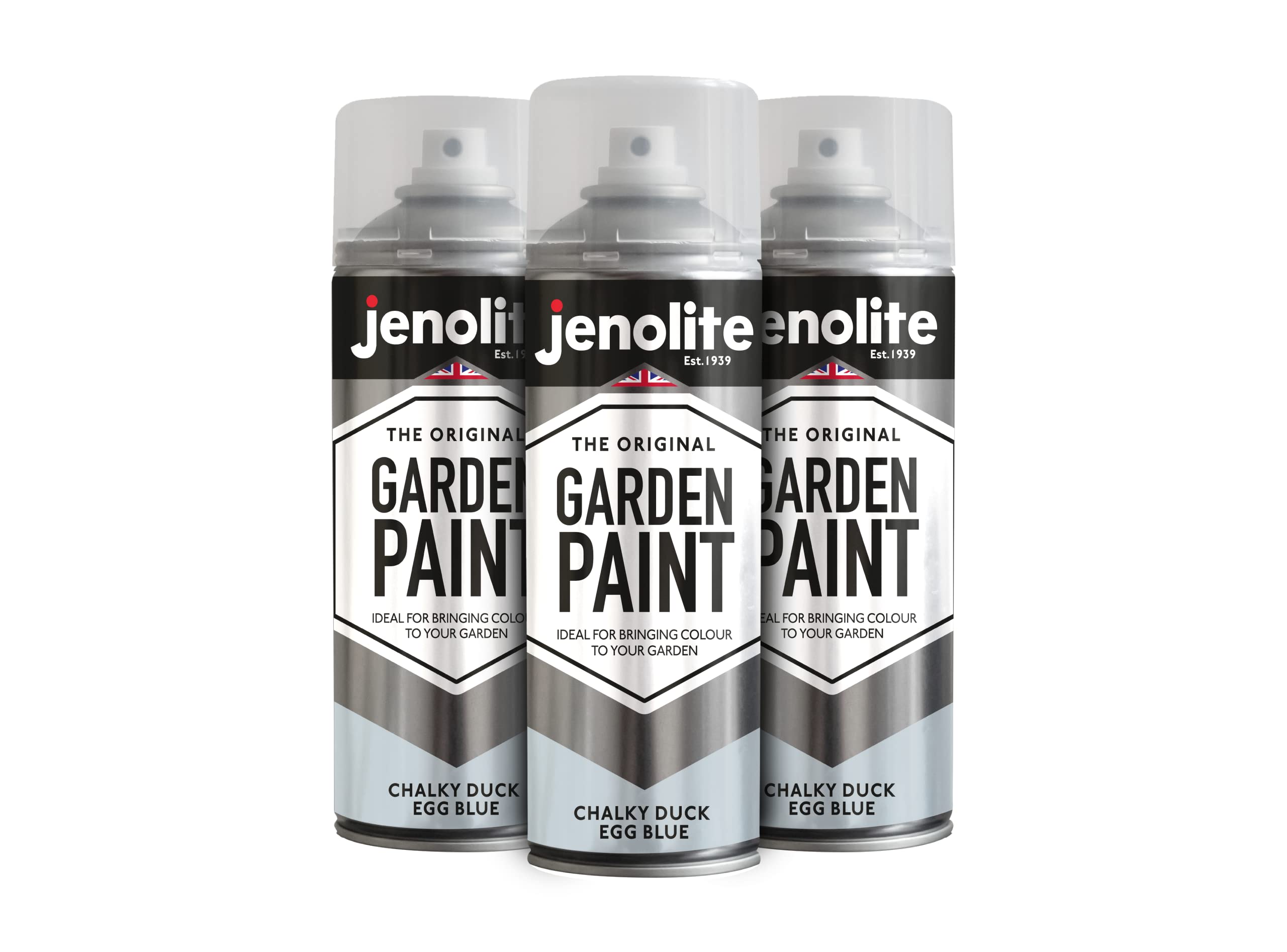 JENOLITE Directorust Chalky Spray Paint | DUCK EGG BLUE | 3x400ml | Multi-Surface Chalky Finish Spray Paint | Ideal For Furniture, Ornaments, Picture Frames | Interior & Exterior Use | BS 16C35