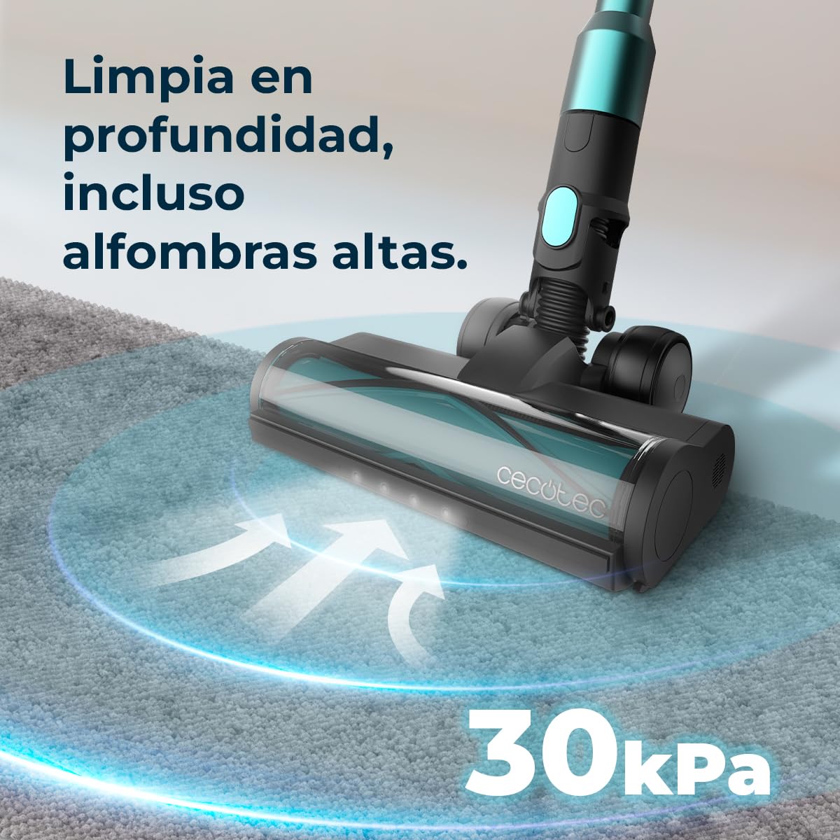 Cecotec Scopa Elettrica senza Fili Conga Rockstar 2500 Thunder Pet Flex. 400W, 120AW, Autonomia 65min in Eco, Spazzola Antigroviglio, Tubo Flessibile, Spazzola Animali, Accessori Mobili e Angoli