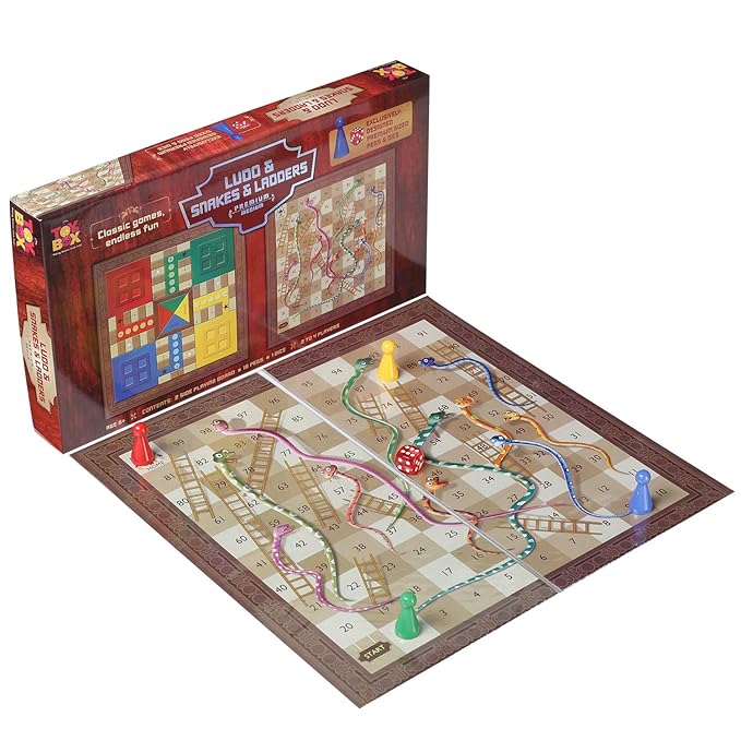 Toy Box Kid Ludo & Snakes & Ladders,Multicolor
