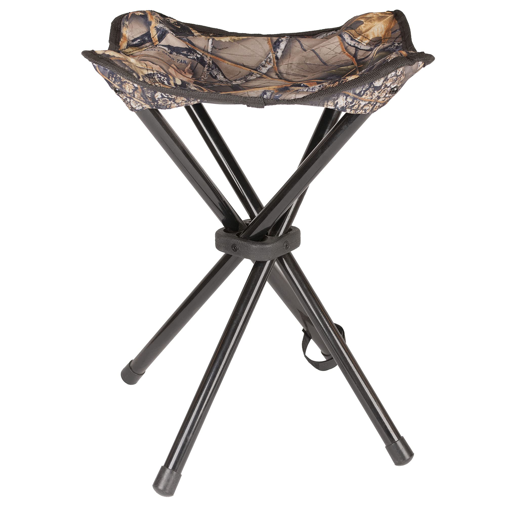 World Famous Sports WFS 4 Leg Camping Stool with Carry Bag, Camo, 16” X 12.5” X 12” (QCAMOSTOOL)