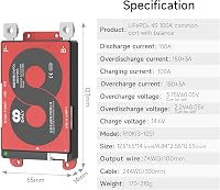 DALY Smart 4S BMS 12V WiFi Modullal - LiFePO4 Lítium Akkumulátor Védelmi Rendszer CAN/RS485 Kommunikációval, 100A Terhelhetőség 2