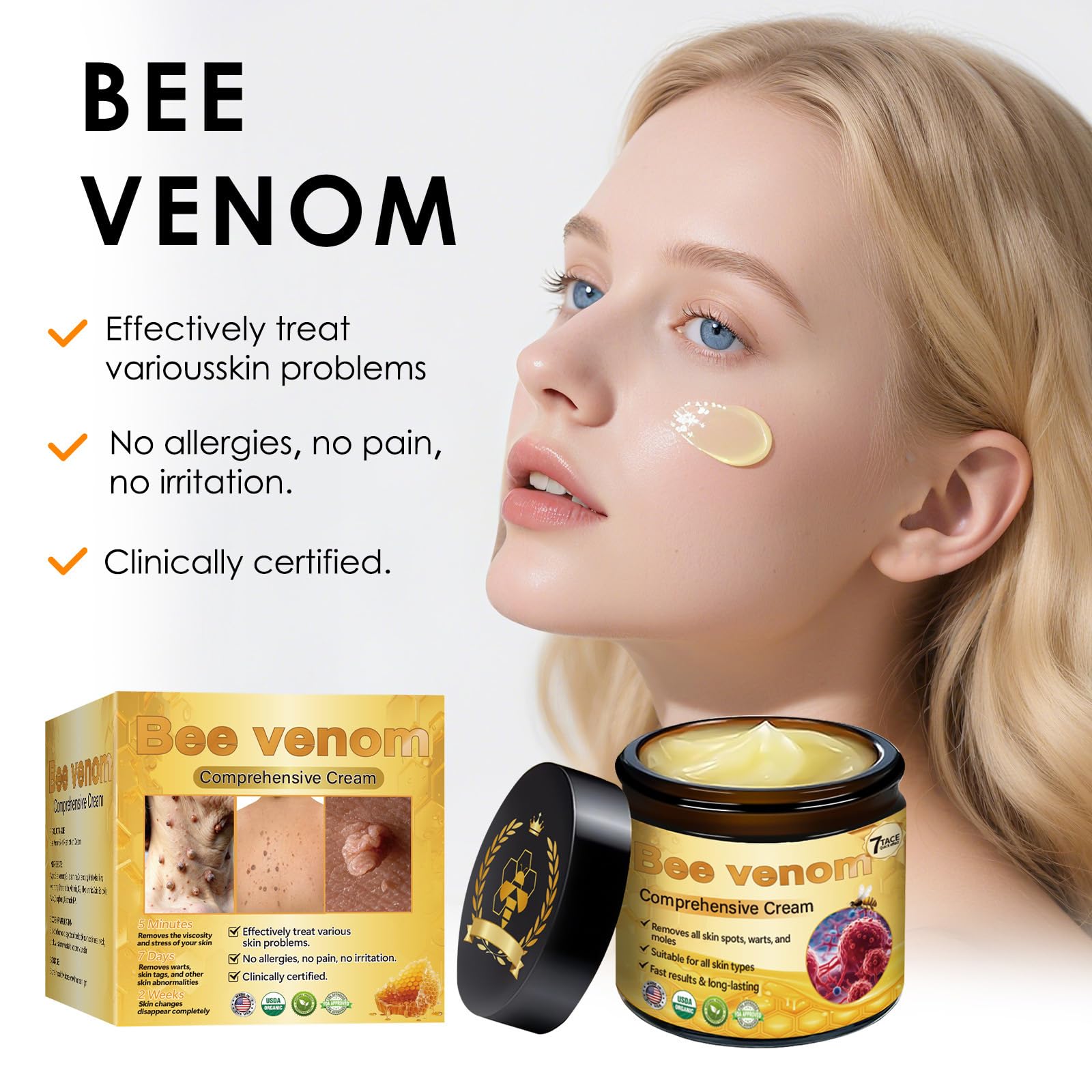 Bee Venom Comprehensive Cream for Smooth Skin with Natural Plant Extracts - Image 2