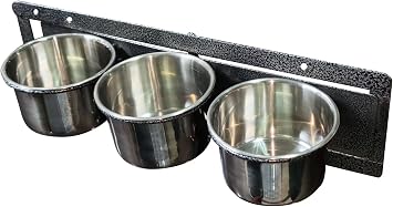 Stainless Steel Bird Cage Feeder Cup Set with Swivel Gate for Aviary Cage