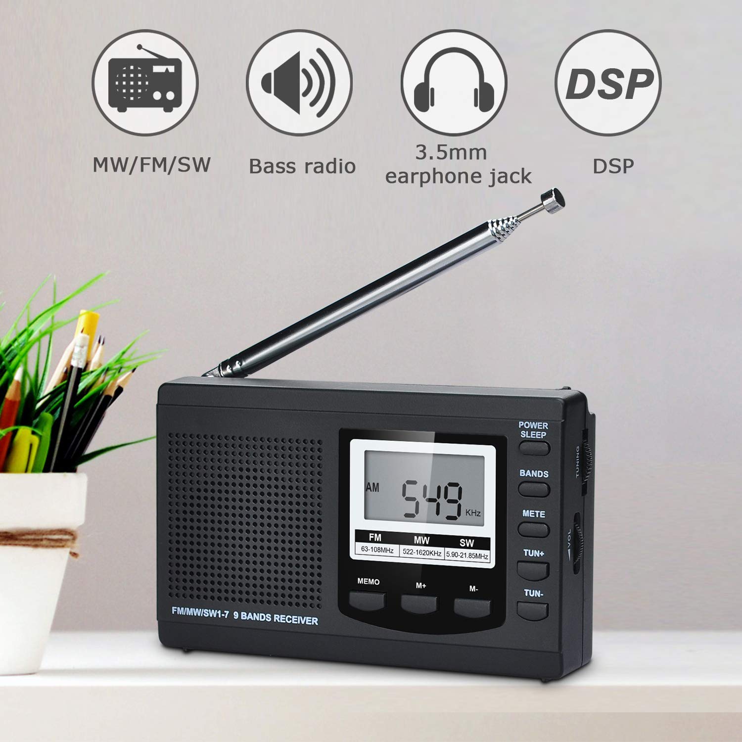 Tivoli Audio Music System hifi stereo systeem met DAB / FM, Bluetooth, CD-speler en wekkerradio, Black Ash - Silver | Tivoli Audio | De
