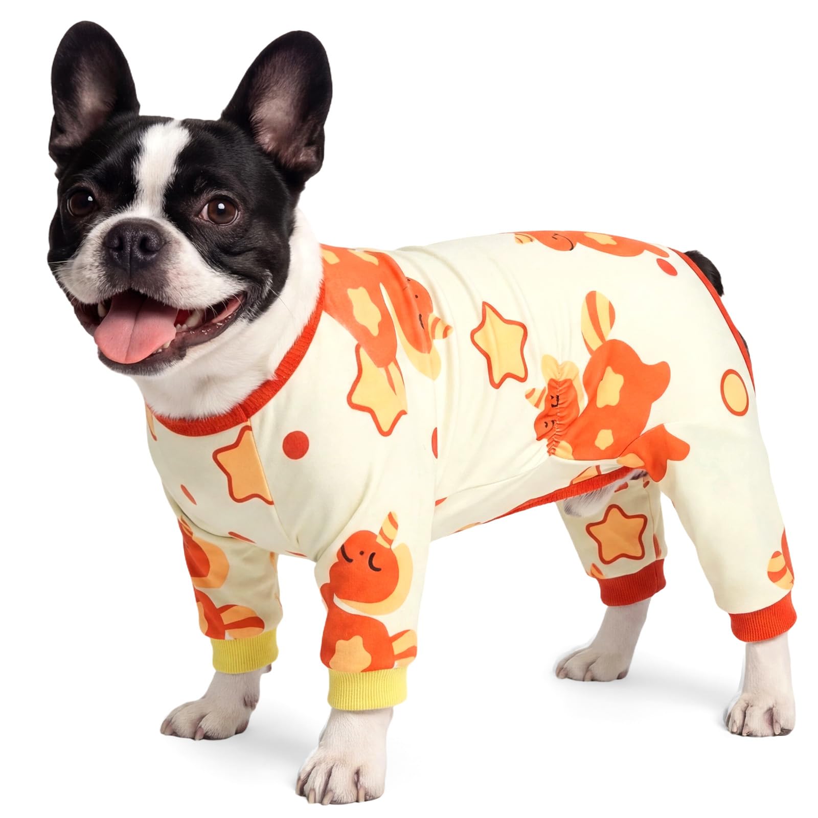 BRKURLEG Soft Dog Pajama, Dog Recovery Suit, Beige, L