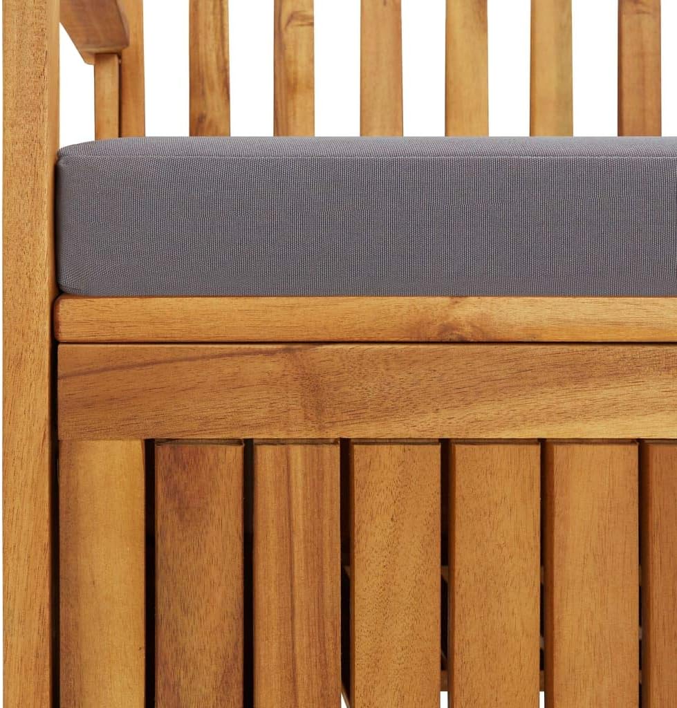 Unfade Memory Outdoor Storage Bench Wooden Patio Benches Seating with Cushions for Porch Deck Garden Backyard (58.3") : Patio, Lawn & Garden
