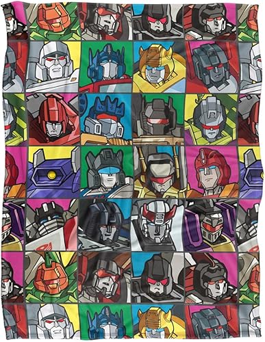 Miniatura 8 de Transformers Transformers Squares Silky Touch Manta súper suave de 50 x 60 pulgadas