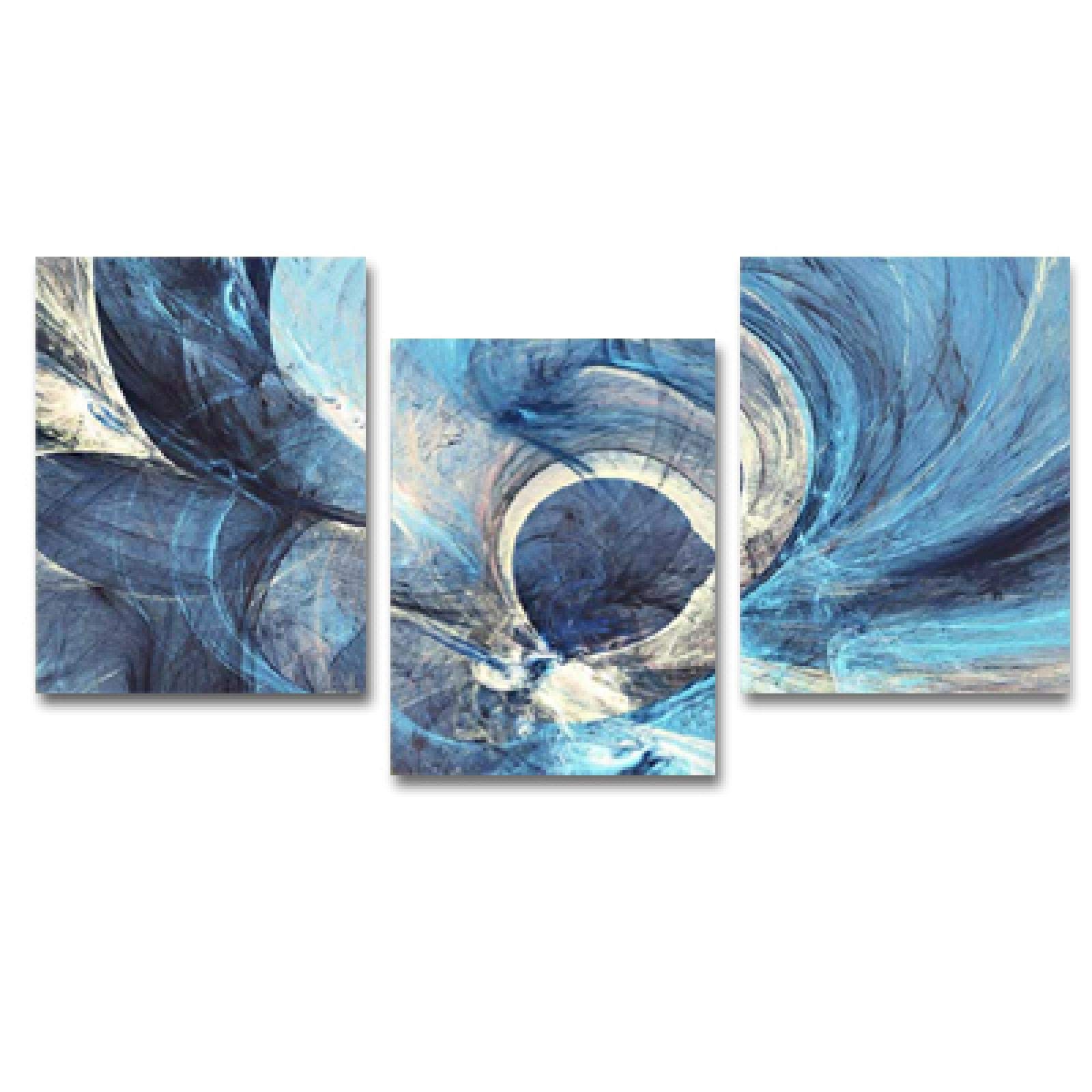 Lienzo abstracto azul 50x70cm cuadro moderno de acuarela para pared 8