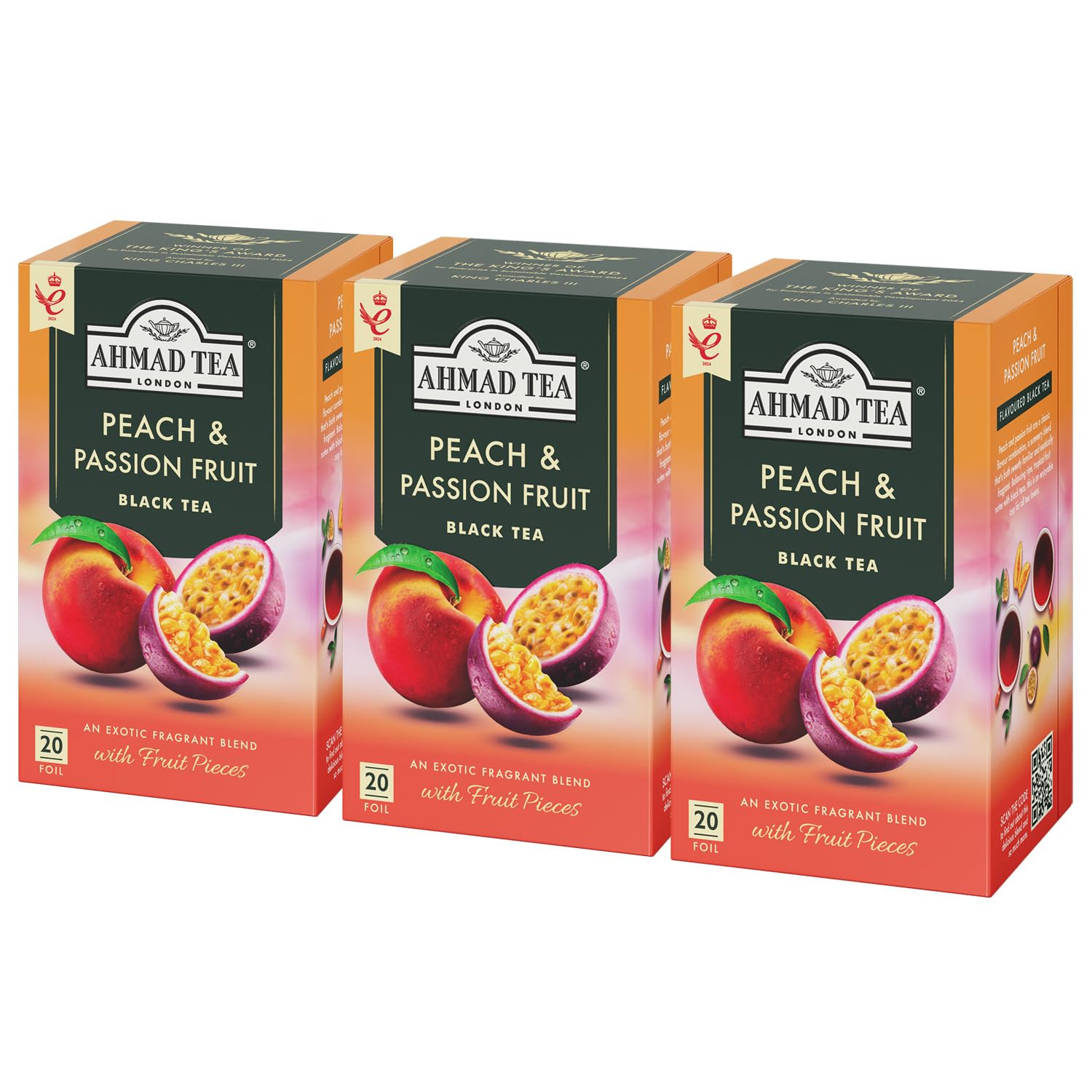 Peach & Passion Fruit Black Tea, 20 Teabags