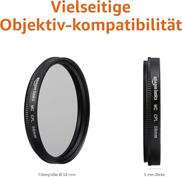 AmazonBasics Circular Polarizer Filter - 58 mm