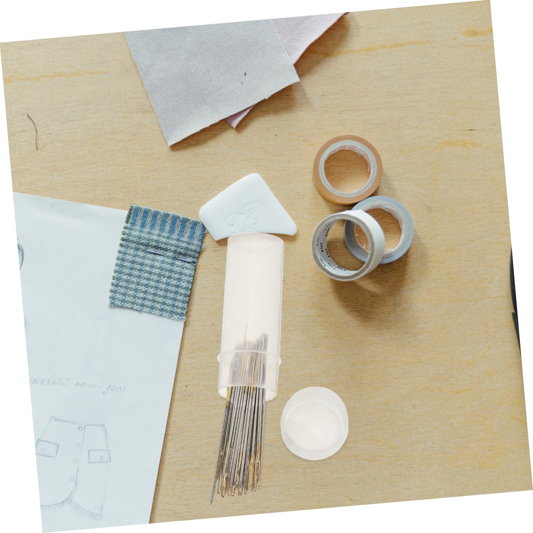 STOBOK 10sätze Selbst Einfädelnden Sticknadeln Mit Nadeleinfädler Praktisches Zubehör Für Handarbeiten Und -projekte Für Kreuzstich Und Stickerei