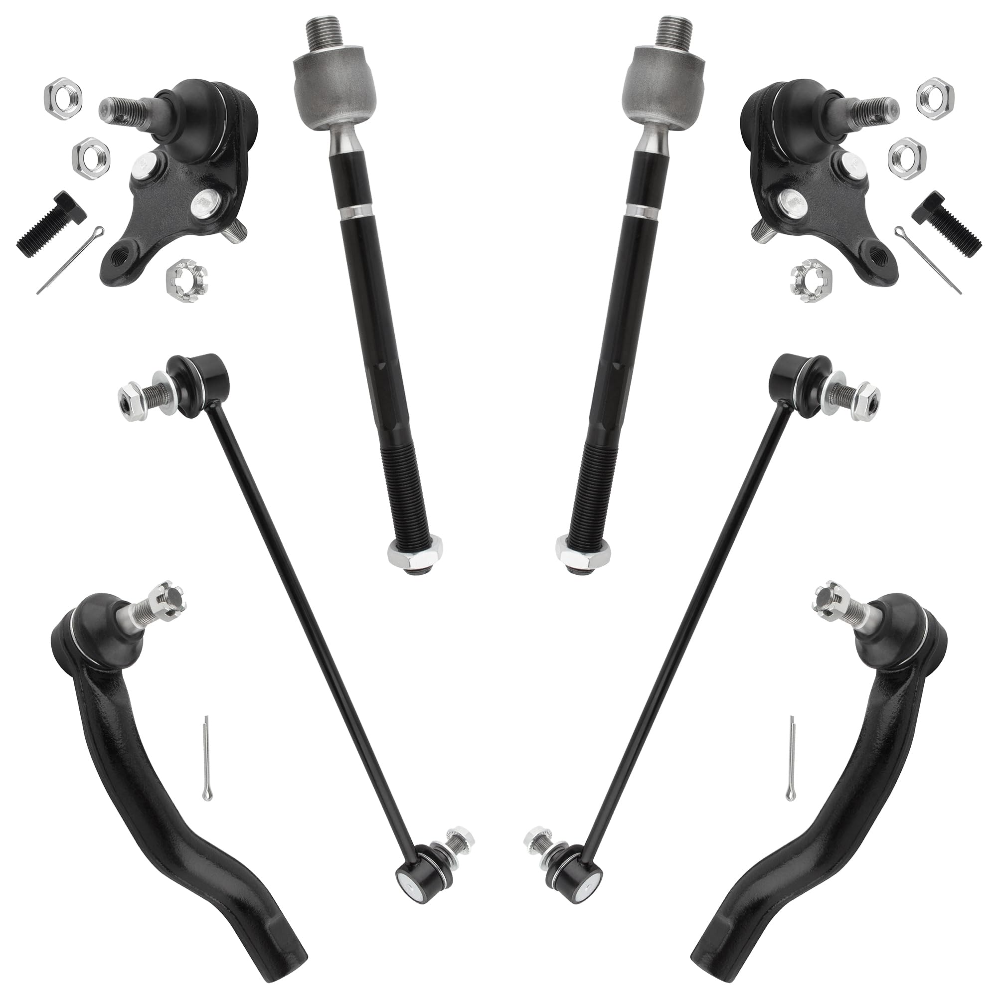 YMAUGP 6pc Front Sway Bar Links Outer Tie Rods Front Lower Ball Joint Kit K500062 K750043 ES800053 ES800054 for Toyota RAV4 06-18, for Scion TC 11-16