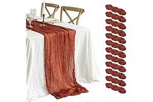 Terracotta Cheesecloth Table Runner: Enhance Your Rustic Wedding Décor