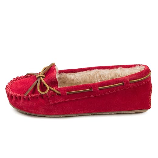 Minnetonka Women's Cally Slipper,Red,7 M US