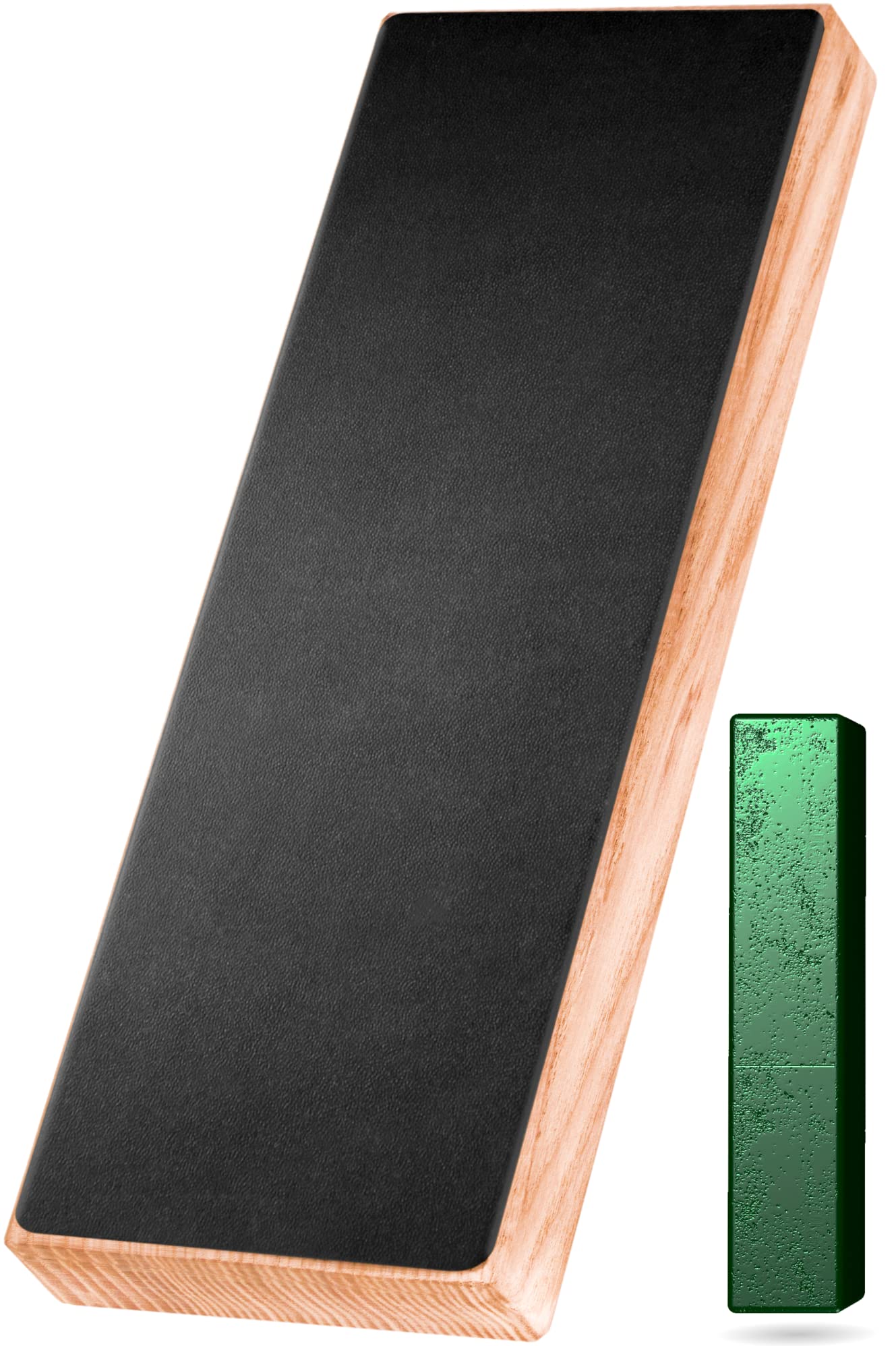 Leather Strop for Knife Sharpening 8inch x 3inch Stropping Block with Compound Buffalo Stropping Leather Knife Strop for Honing Strops Paddle Strop Woodcarving Knife Kit 3x8