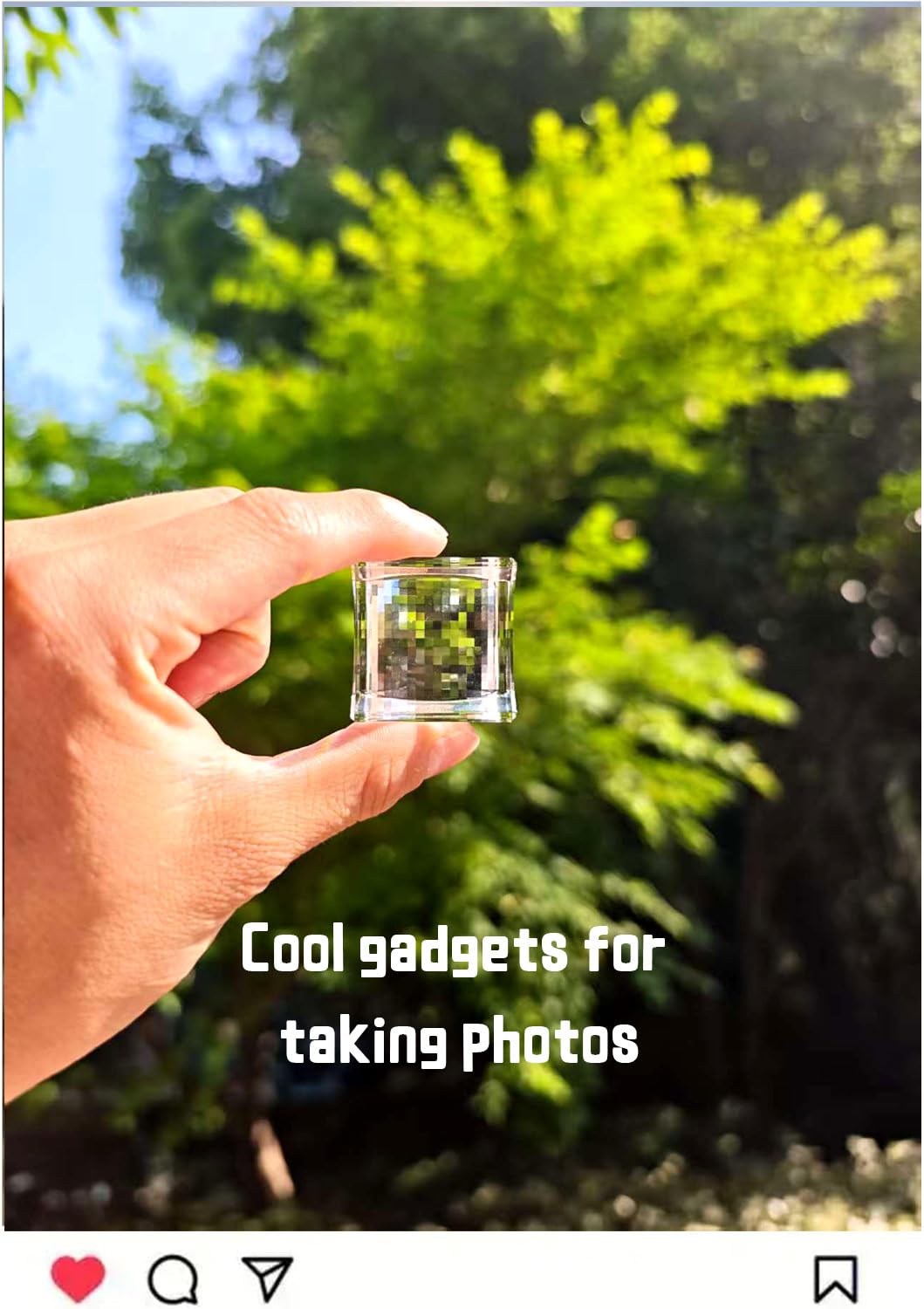 xpc time Glass Prism Cube Pixel Cube Suncatchers Optical Photography Prisms Funny Gifts for Travel, Playing, Photography