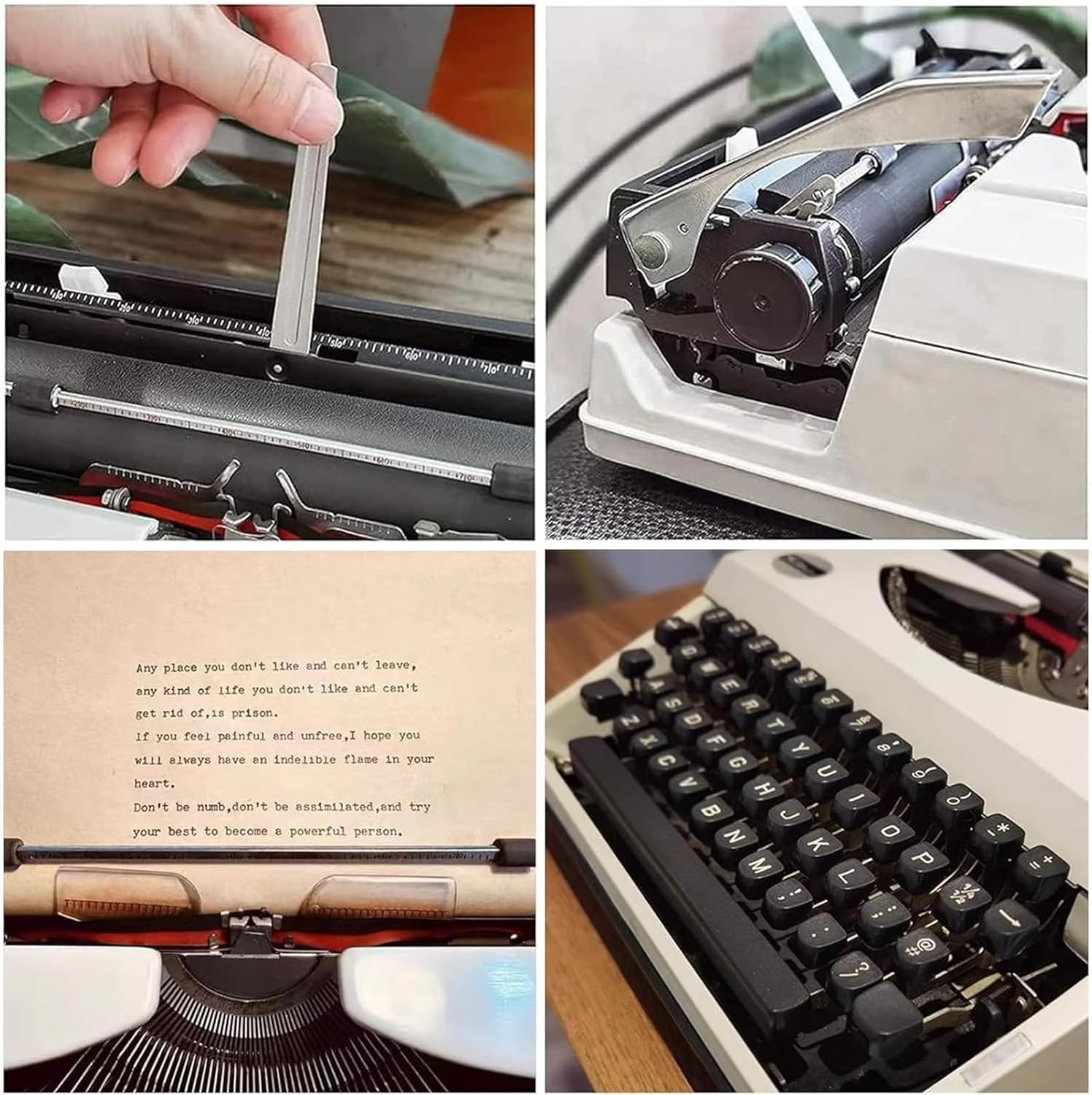 Macchina da scrivere manuale, macchina portatile classica per casa e ufficio, ideale per scrivere lettere e appunti, include nastro, decorazione retrò