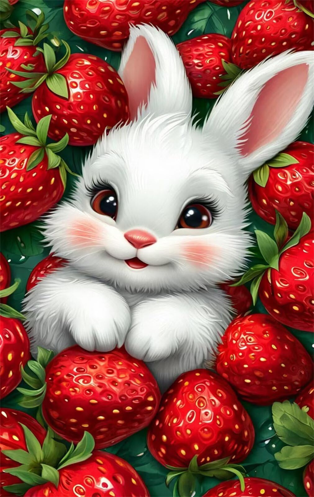 Puzzle 300 pieces for Adults Strawberry Rabbit, Puzzles for Adults, Fun & Challenging 300 Piece Jigsaw Puzzles Gift for Adults & Families