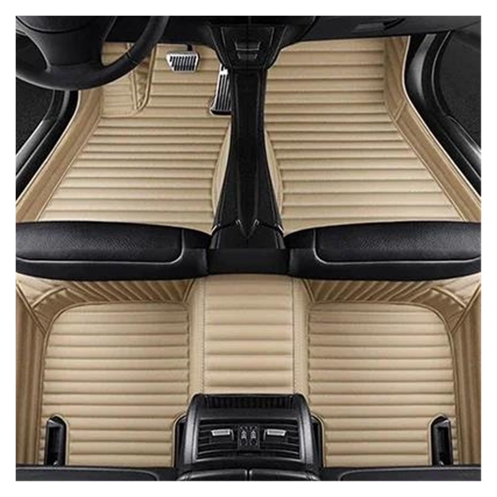 Carpet Floor Mats Non Slip Custom Stripe Leather 5D Car Floor Mats for Hummer H2 2003-2009 Interior Accessories Carpet(D 5 Seat)