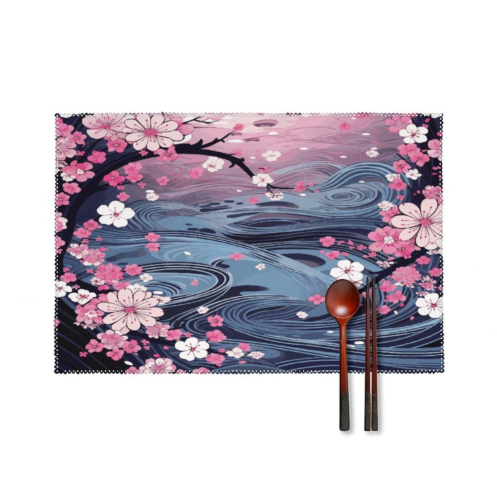 Fodpand Style Flower Japanese Placemats Set Of 4 Place Mats Table Mats