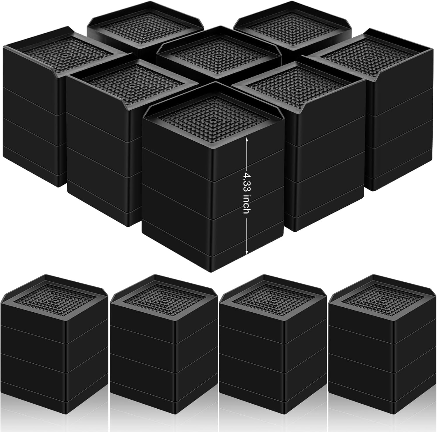 Amazon.com: Chunful 12 Pack 4. 33 Inch Furniture Riser, Bed Risers ...