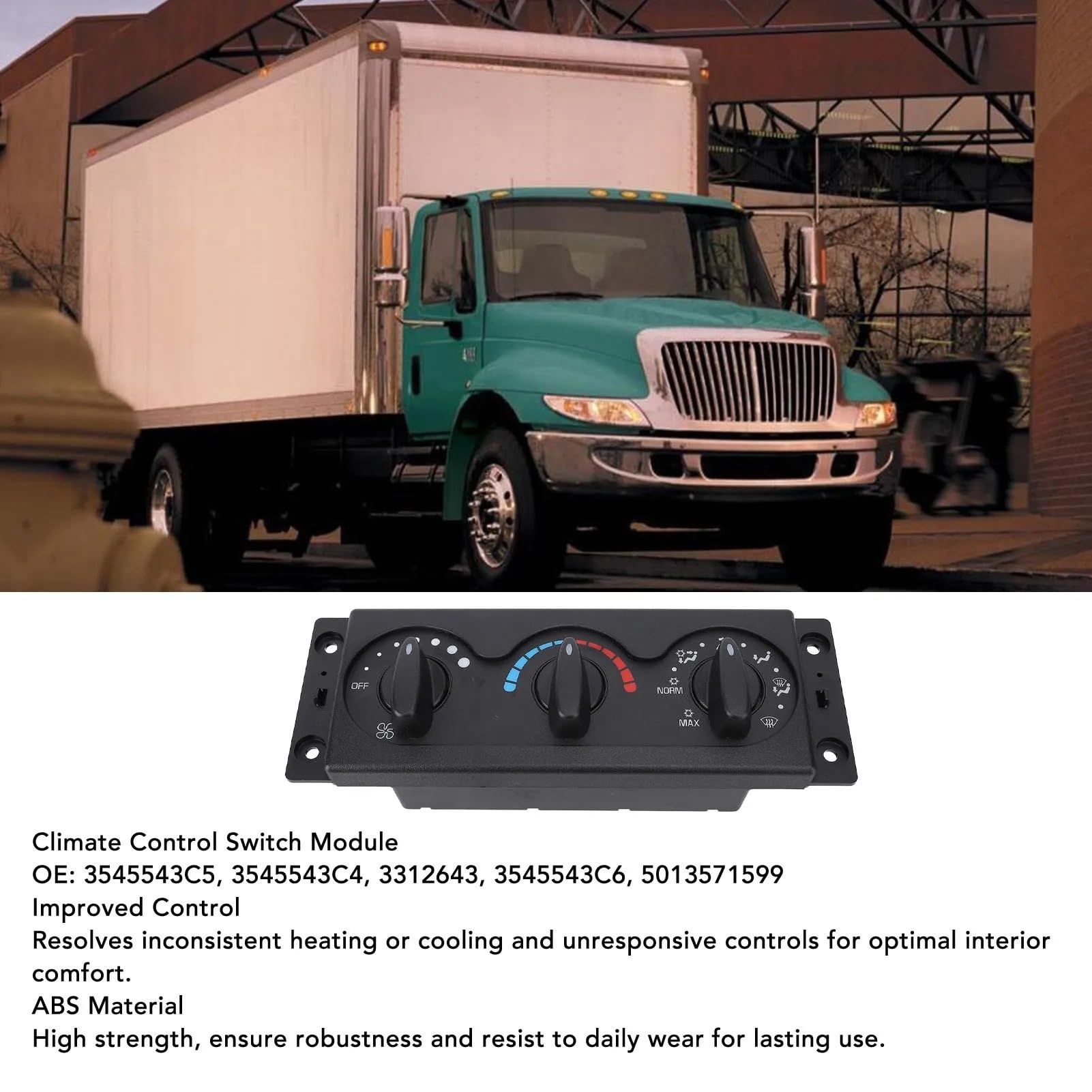 Klimatyzacja panel sterowania Moduł sterowania klimatyzacją nagrzewnicy AC 3545543C5 pasuje do International 4200 Citystar Prostar Durastar 2002-2012