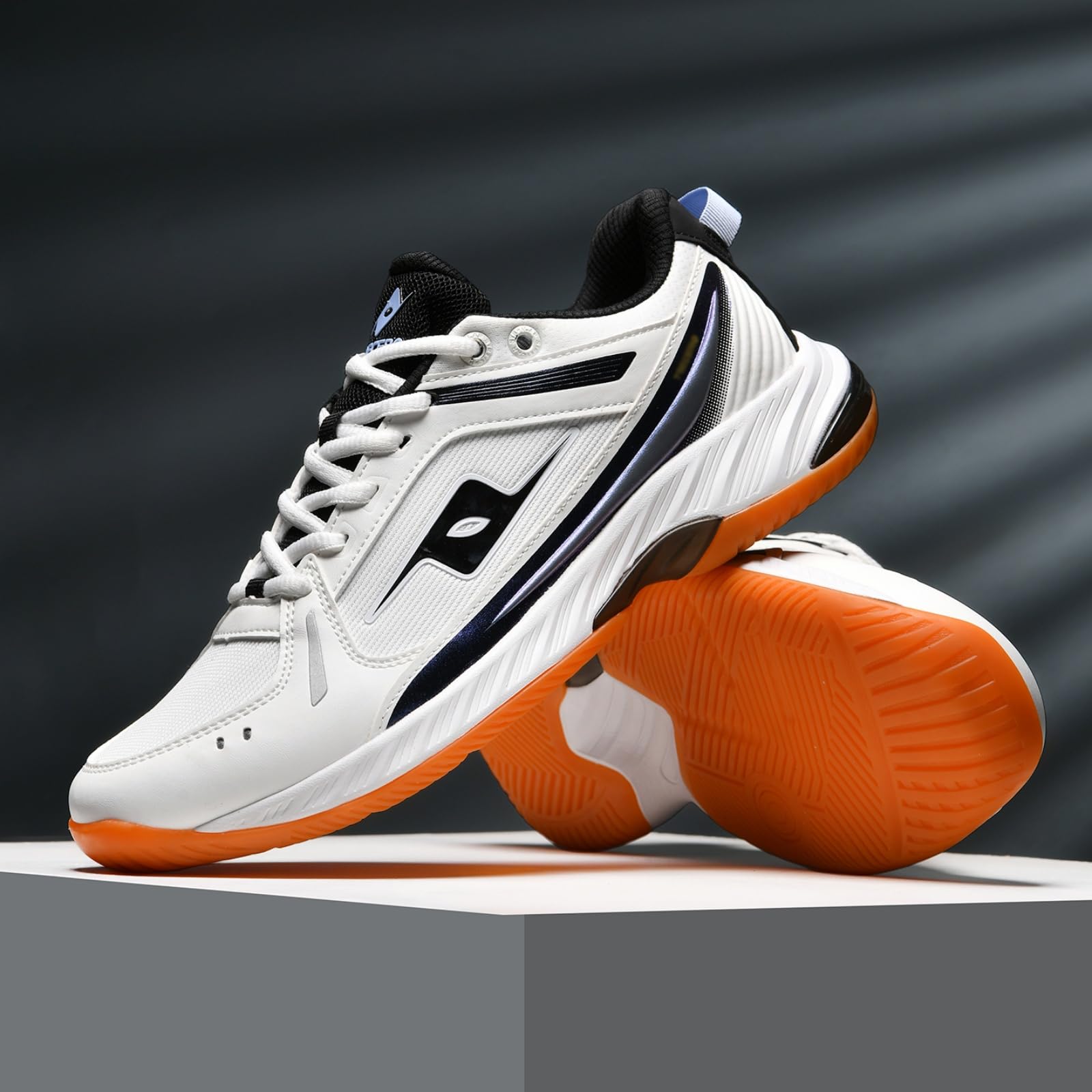JiuQing Zapatillas Bádminton Hombre Zapatillas Ligeras Squash Pista Mujer | Parte Superior Transpirable Suela Goma Antideslizante, Zapatillas Cómodas Para Caminar Fitness Pickleball Tenis De Mesa