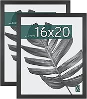 Vista 30 de MCS Studio Gallery Marco para foto rectangular de 12 x 18 pulgadas, imitación de veta de madera de color negro, para póster o impresión artística, 2