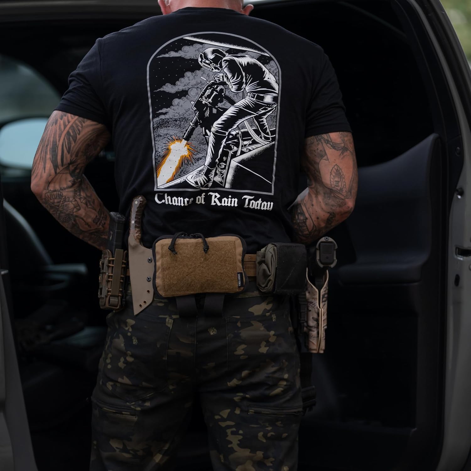 Savage Tacticians Men's Graphic Tee - Military Inspired Tactical Cotton Shirt - Casual & Tactical Gear