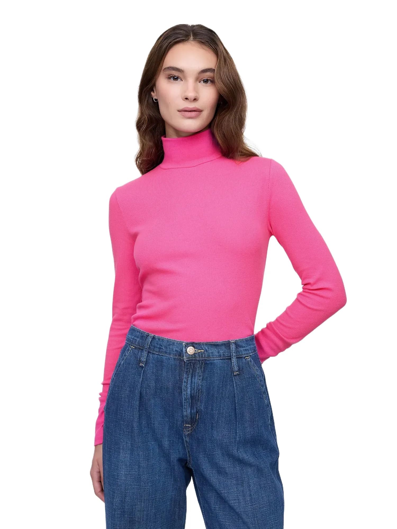 Gap Women's Long Sleeve Brushed Rib Turtle Neck