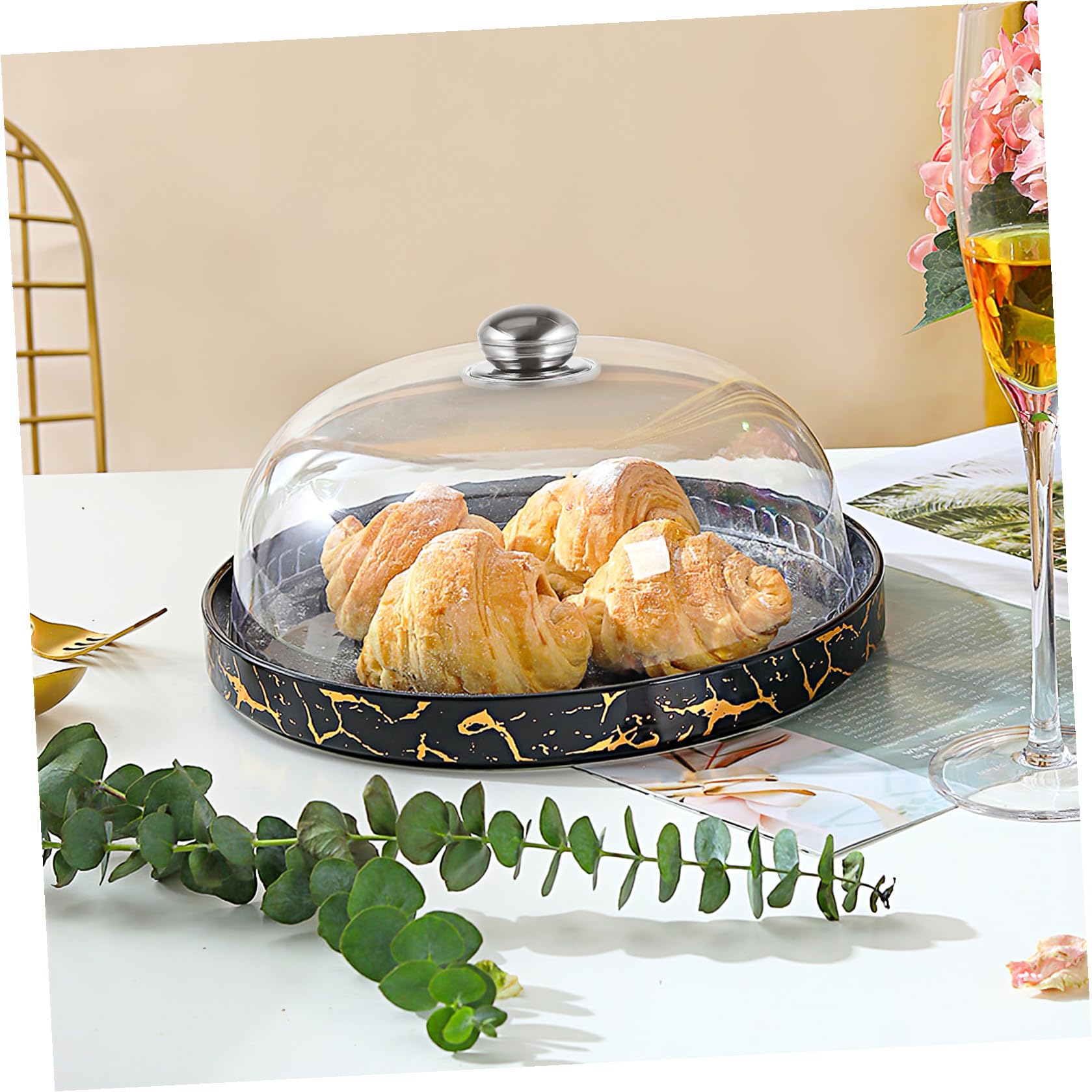 Runde Käseglocke aus Kunststoff, Transparent, Weihnachten Geschenkideen