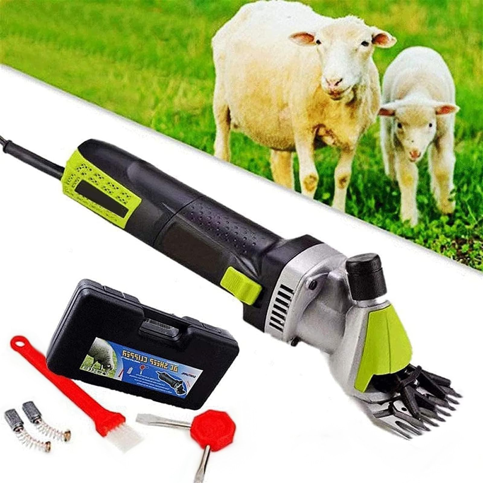 Forbici per Pecore 690W, Tosatrici per Pecore Elettriche Professionali, Kit per Toelettatura del Bestiame da Fattoria, Cesoie Elettriche a 6 velocità per Animali a Pelo Spesso,110V