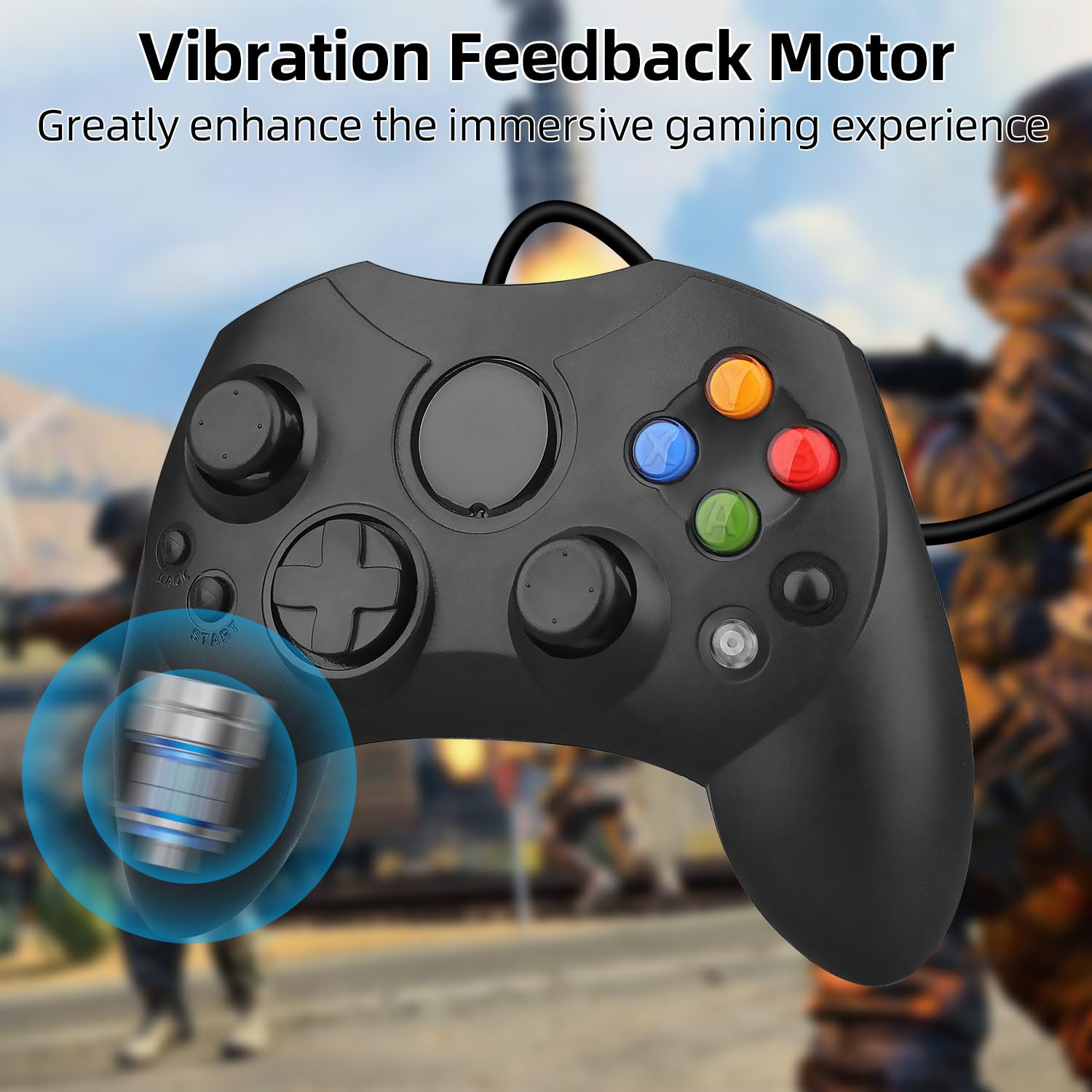 OSTENT Wired Controller Gamepad Joystick S Type 2 A Compatibile per Microsoft Old Generation Xbox Console Videogiochi
