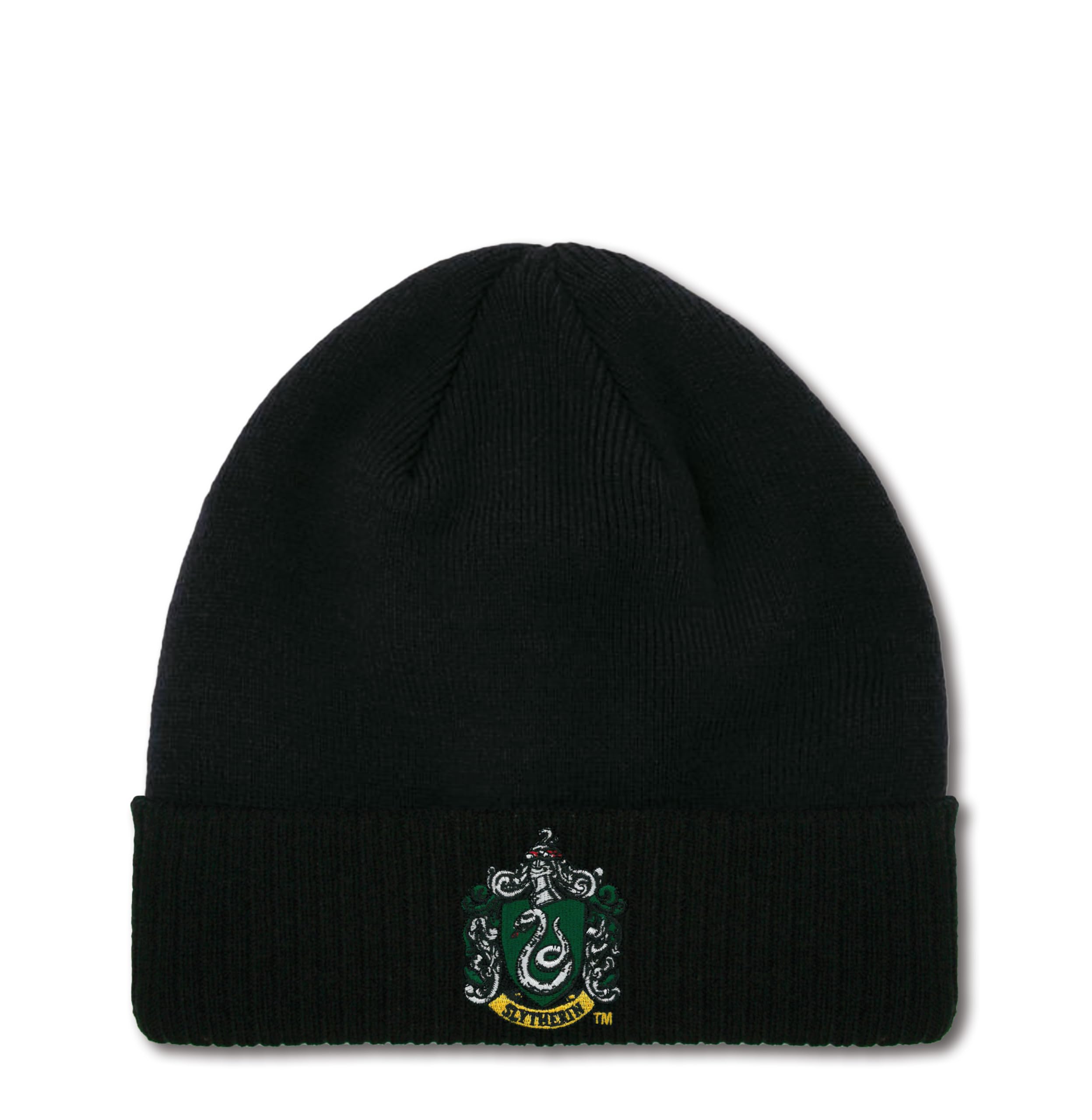 Logoshirt Unisex Black Logoshirt®️ Harry Potter - Crest - Slytherin Logo - Beanie I Knitted Hat Men & Women I Embroidered I Licenced Original Design