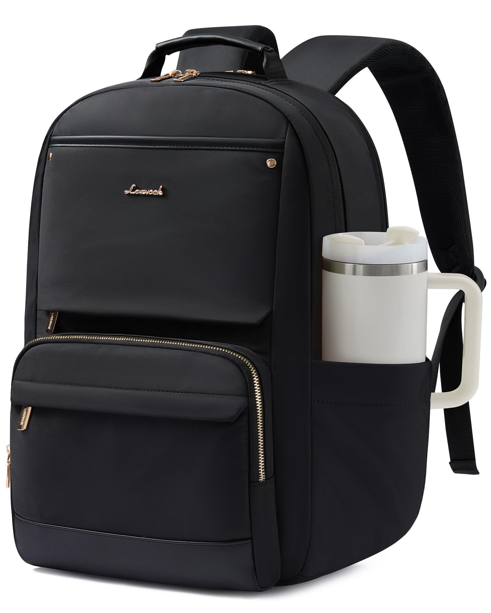 LOVEVOOK Laptop Rucksack Damen Mit Großem Fach für Trinkflasche