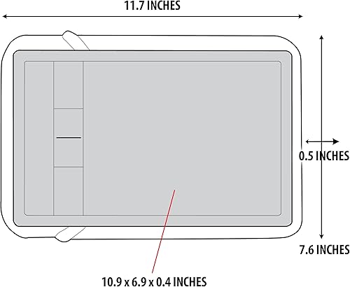 Miniatura 6 de USA Gear - Funda protectora de neopreno para bolígrafos de dibujo Wacom y tabletas de 10 pulgadas  con bolsillo con cremallera y asa de transporte